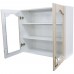 Corp superior vitrina 80 cu 2 usi orizontale Zebra MDF sonoma mustata
